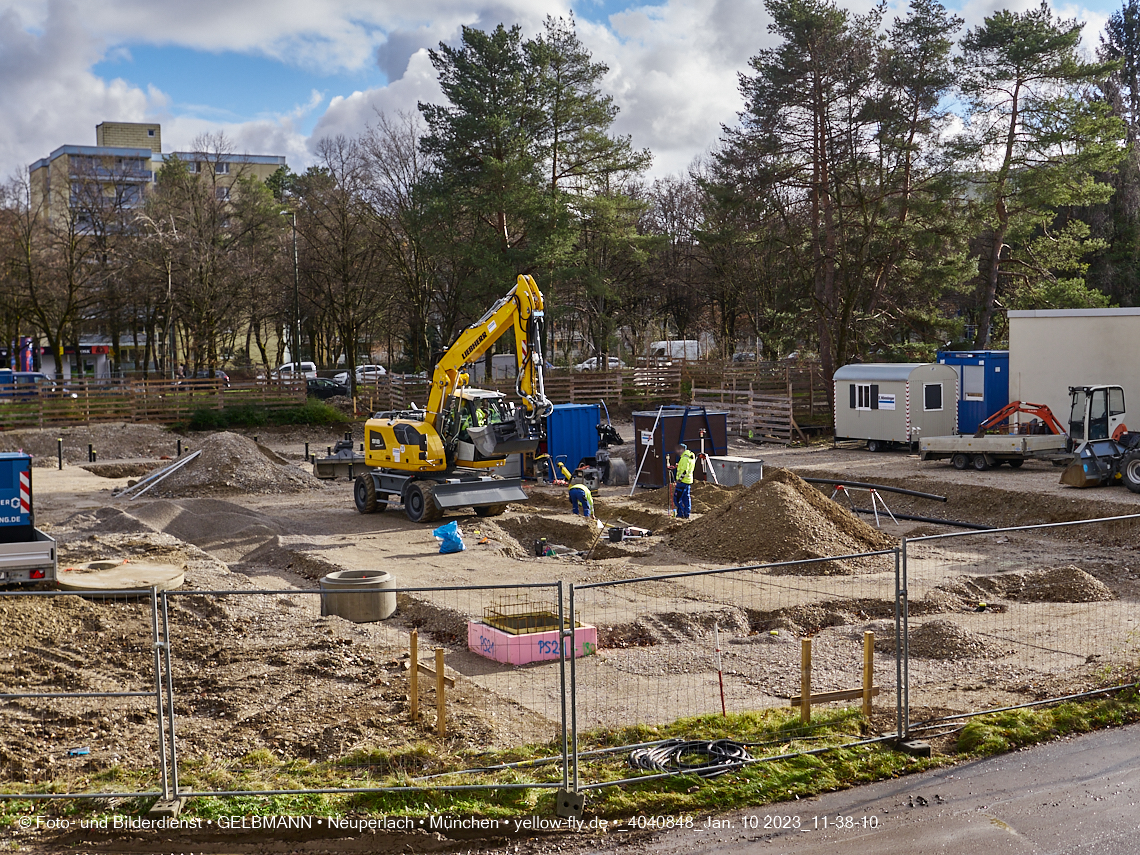 10.01.2023 - Baustelle an der Quiddestraße Haus für Kinder in Neuperlach